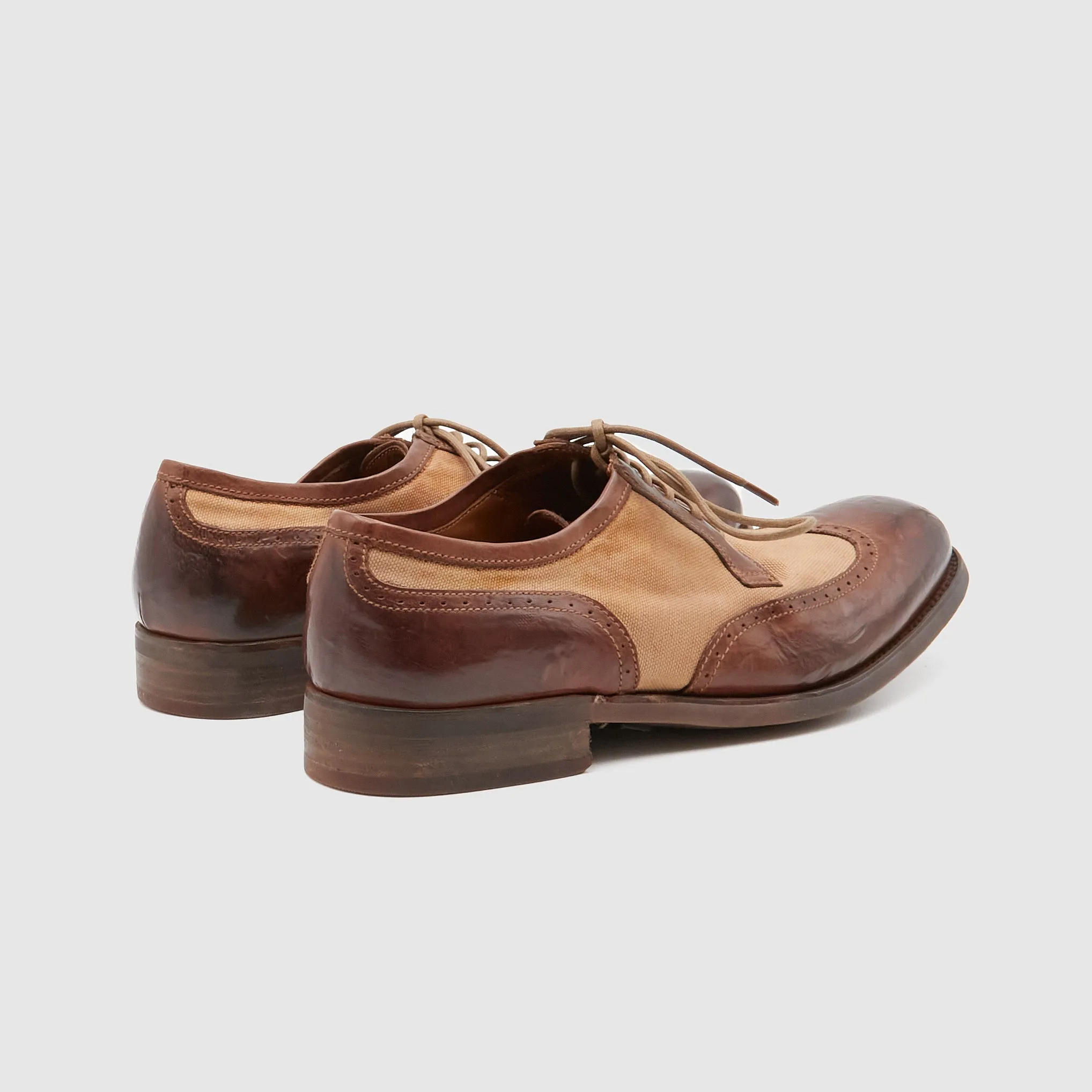 Silvano Sassetti Canvas Leather Mix Shoes