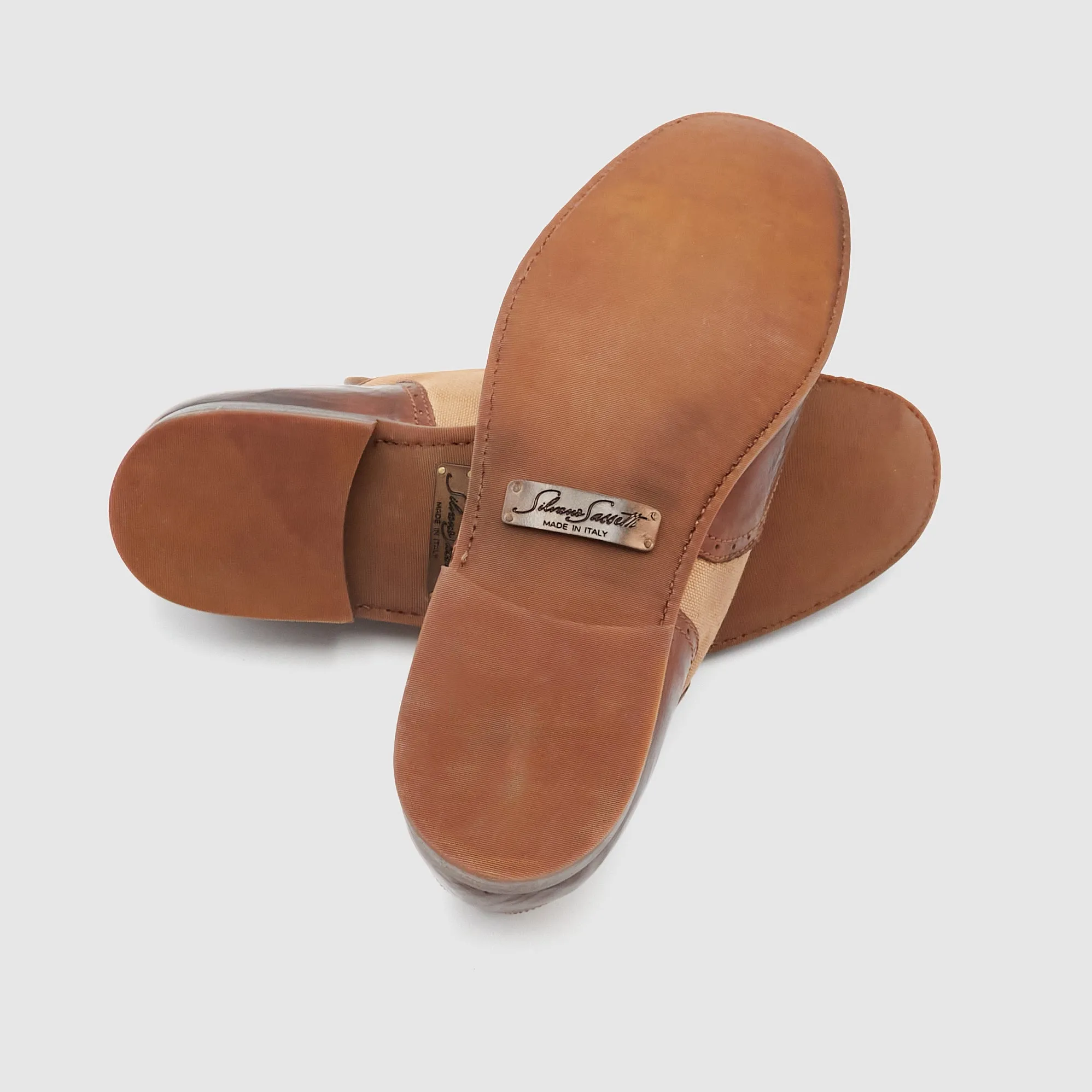 Silvano Sassetti Canvas Leather Mix Shoes