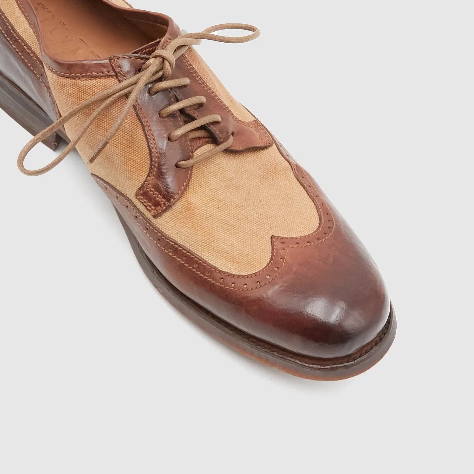 Silvano Sassetti Canvas Leather Mix Shoes