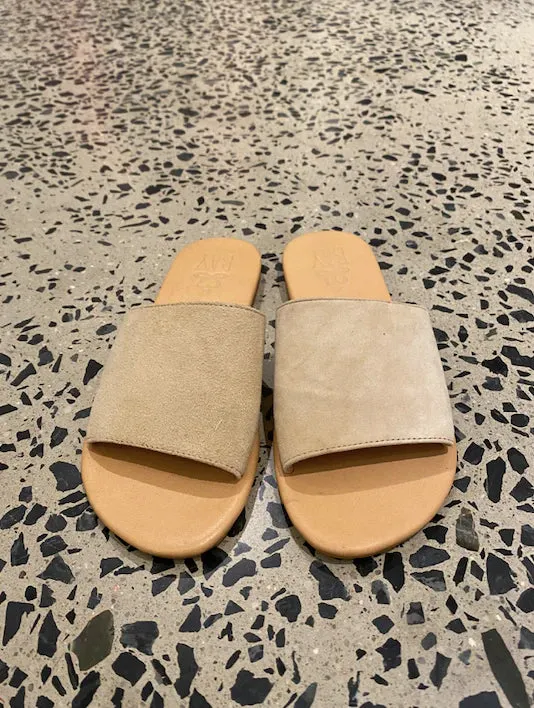 SLIDE SUEDE - Natural