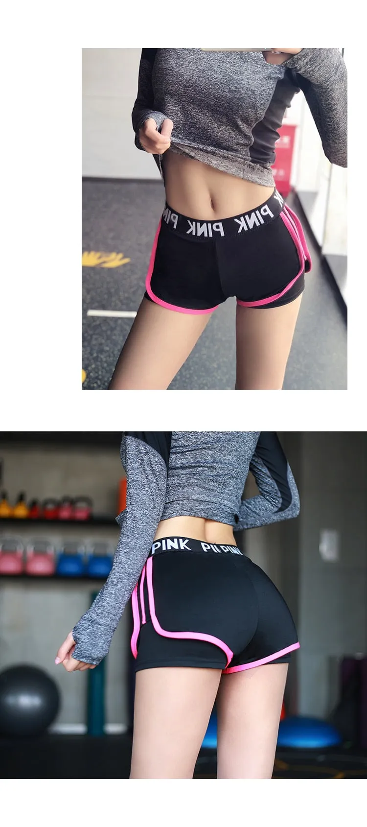 Sports running Yoga Middle Waisted Gym Fitness Elastic Quick Dry Running Shorts