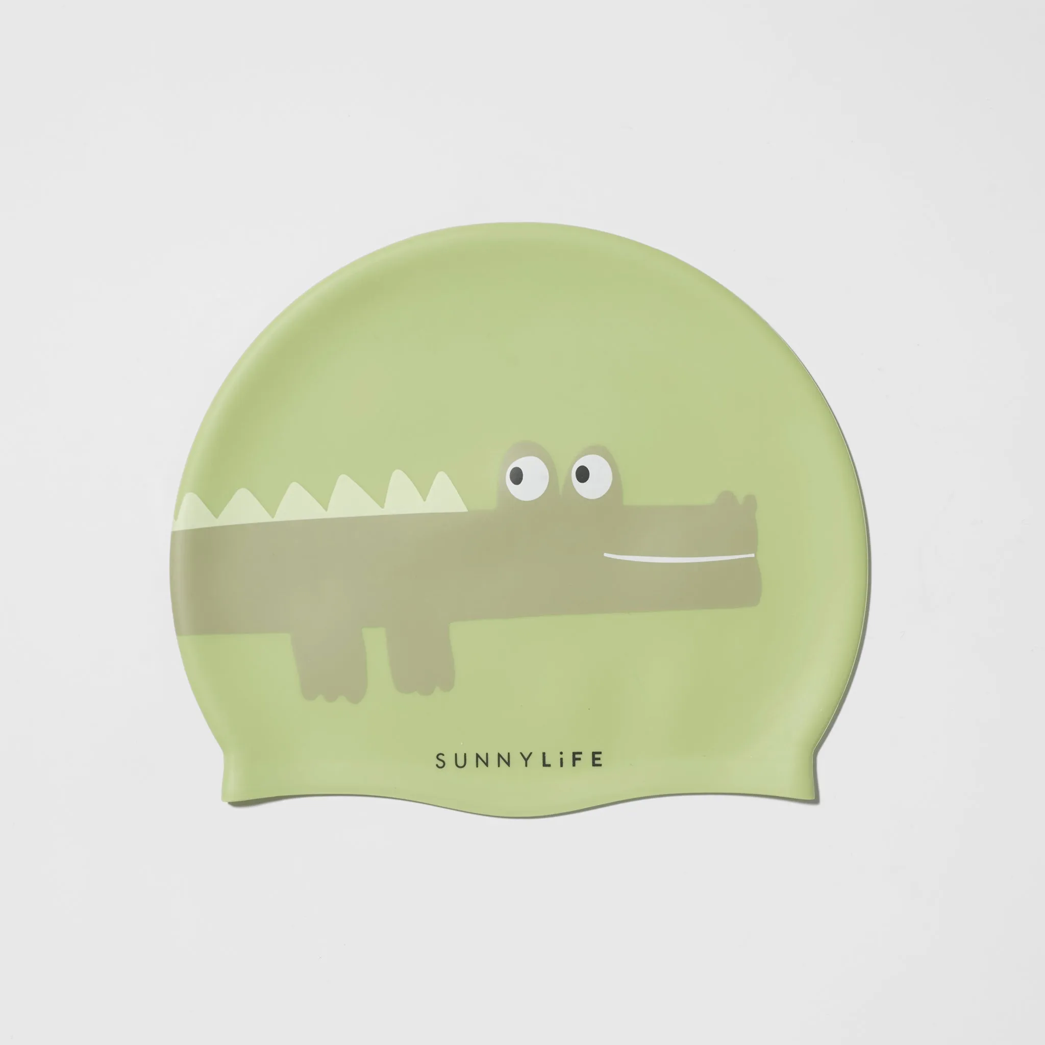 SUNNYLiFE Kids Swimming Cap Cookie The Croc Light Khaki