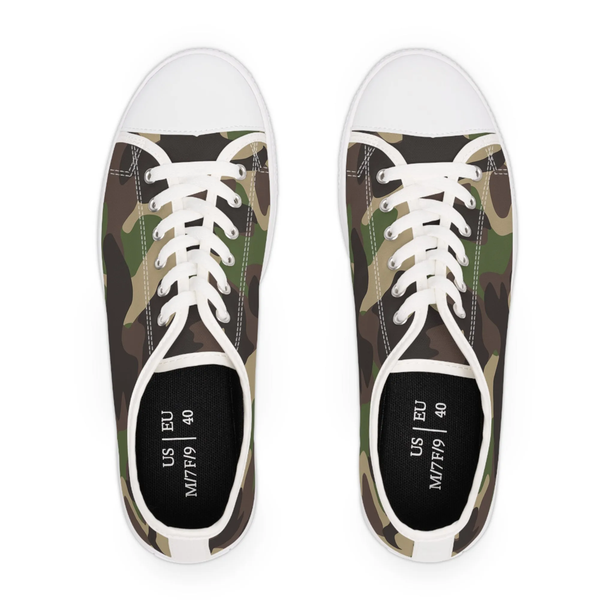 Traditional  Camo White  Women's Low Top Sneakers