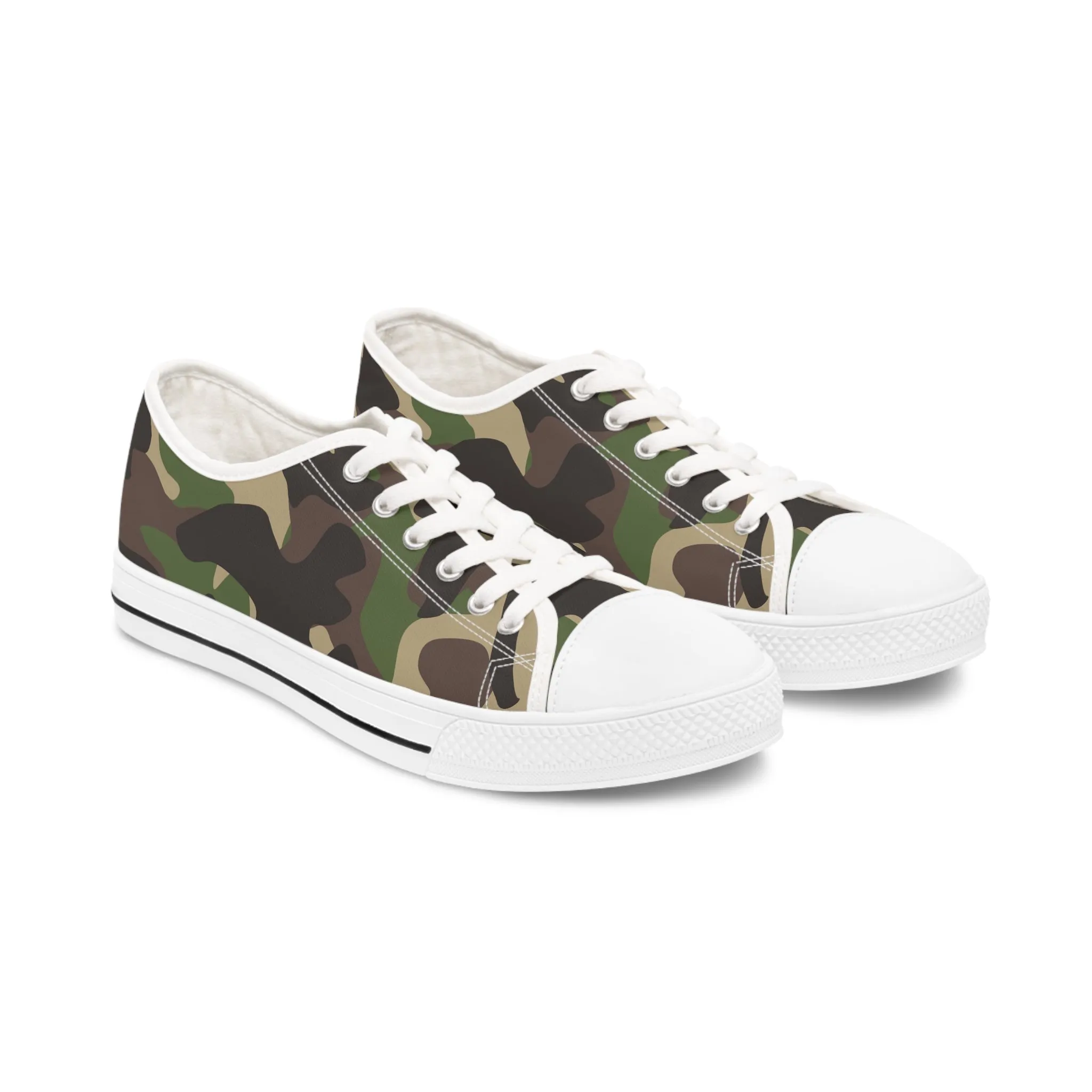 Traditional  Camo White  Women's Low Top Sneakers
