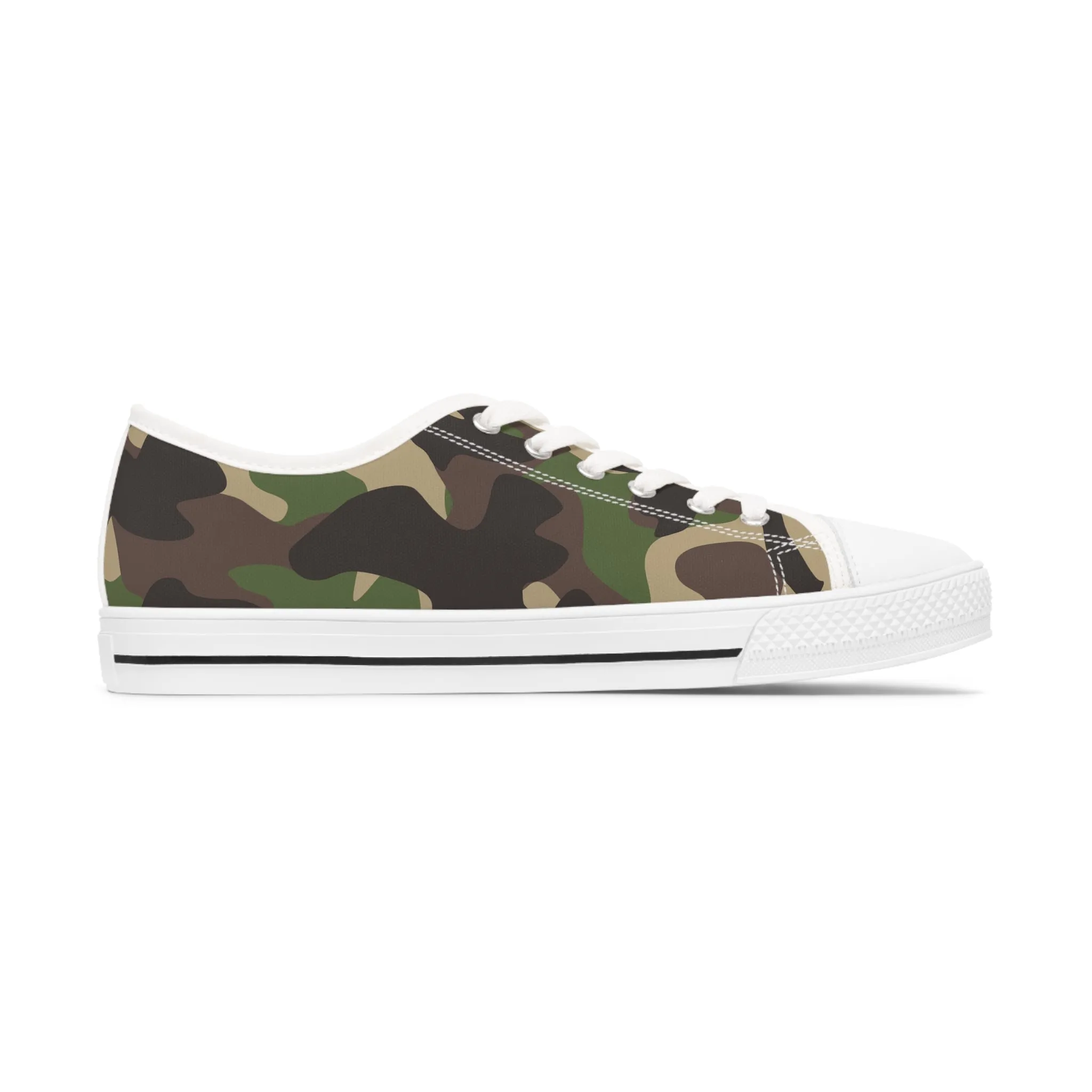 Traditional  Camo White  Women's Low Top Sneakers