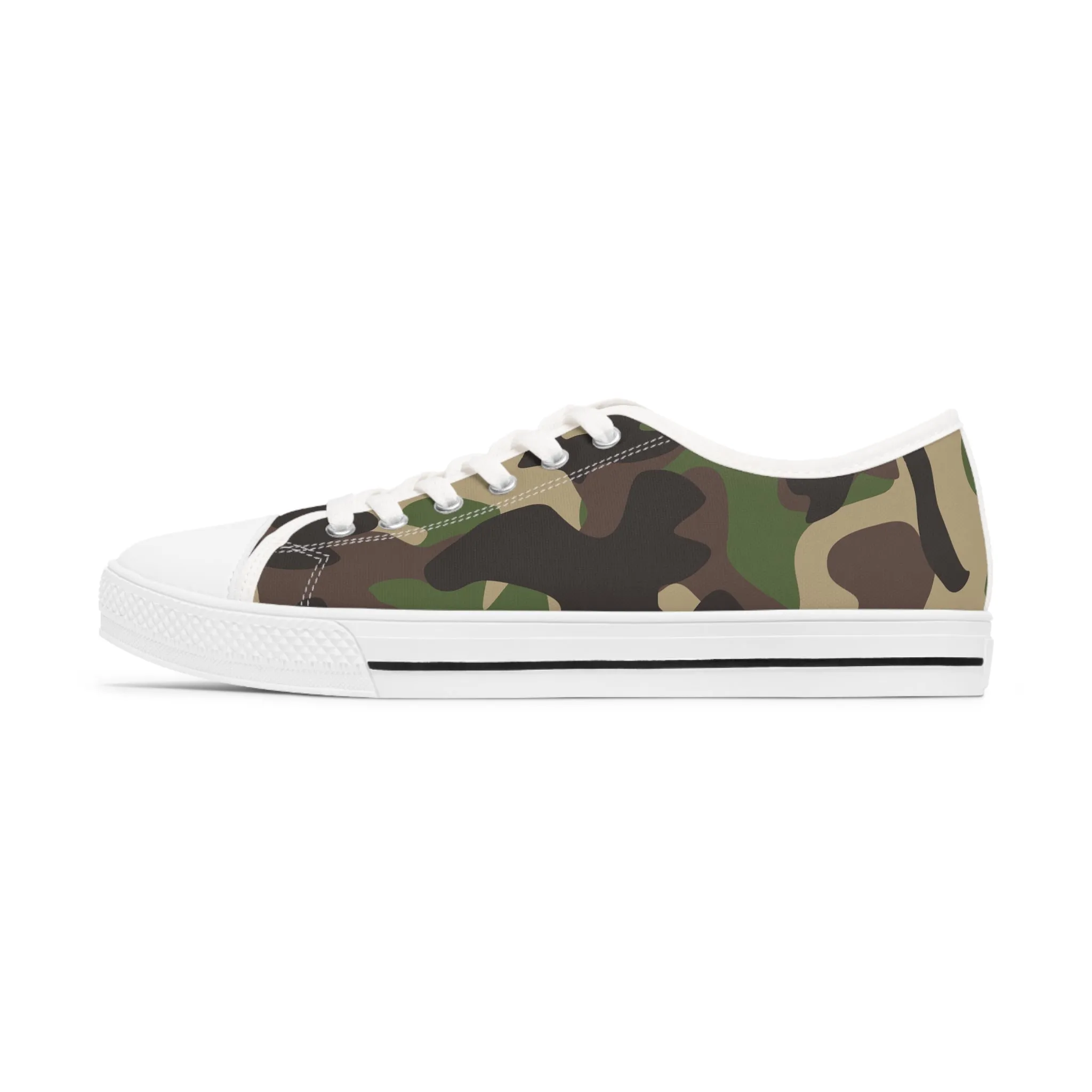Traditional  Camo White  Women's Low Top Sneakers