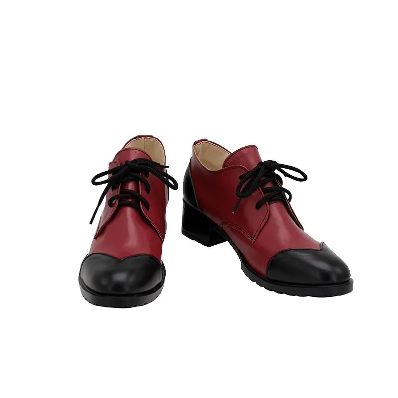 Twisteded a Wonderlands Riddlele Cosplay PU Boots Shoes Halloween Cosplay Prop Custom Made