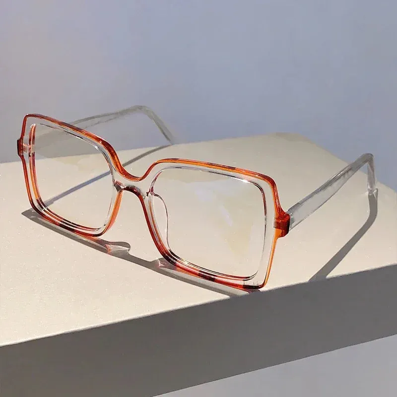 VAIGE Stylish Oversized Square Eyeglasses - Blue Light Blocking in Classic Black and Trendy Tortoise