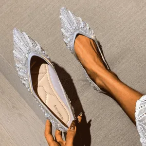 vanccy String Bead Moccasins Ballerina Shallow Slip On  Flats