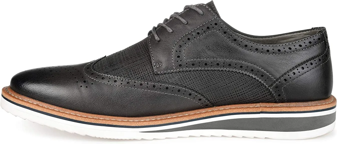 Vance Co. Mens Warrick Wingtip Derby Oxford  Color Gray Size 10M