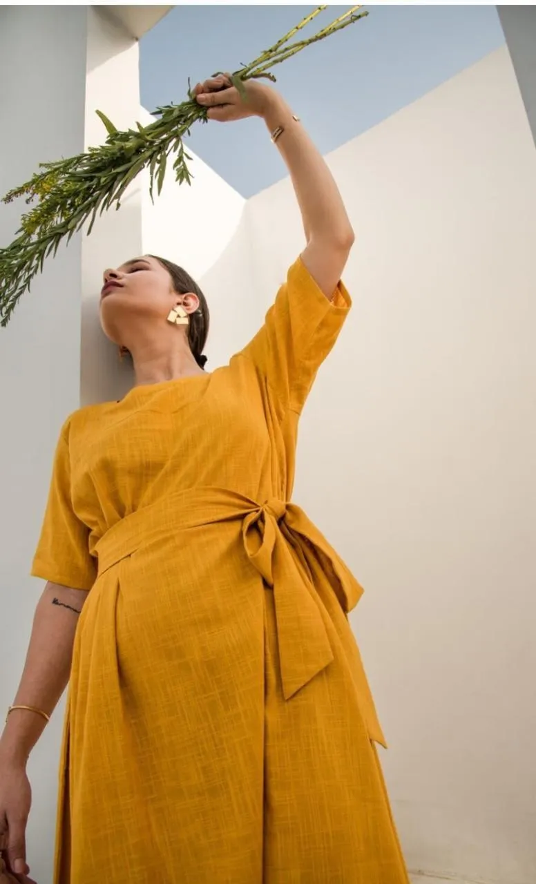 Yellow Midi Dress